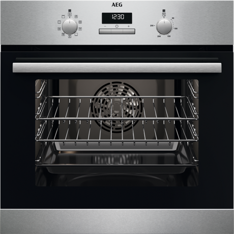 AEG BCX23101EM 59.4cm Built In Electric Single Oven - Stainless Steel