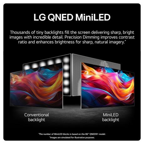 LG 65QNED91T6A.AEK 65" 4K Mini LED Smart TV