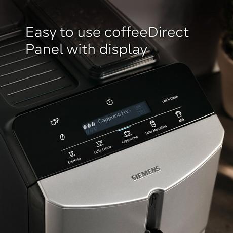 Siemens TF303G07 Bean to Cup Fully Automatic Freestanding Coffee Machine - Inox Silver Metallic