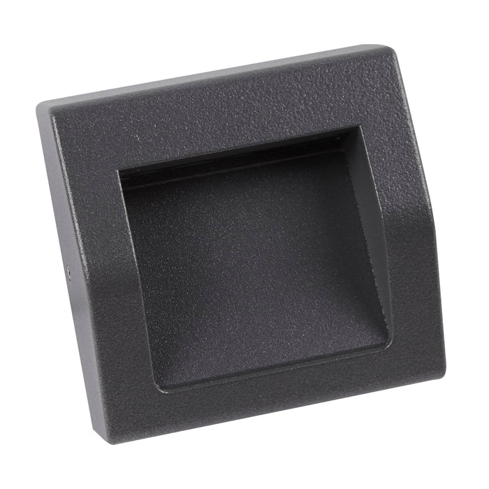 Searchlight  0221GY Ankle Outdoor Wall Light - Dark Grey Metal & Frosted Glass