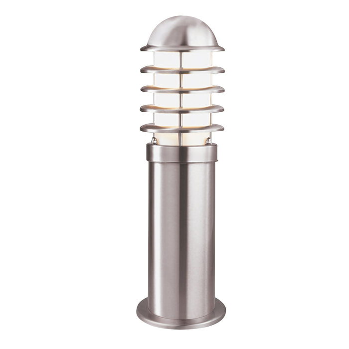 Searchlight  052-450 Louvre Outdoor Post - Stainless Steel Metal & Polycarbonate