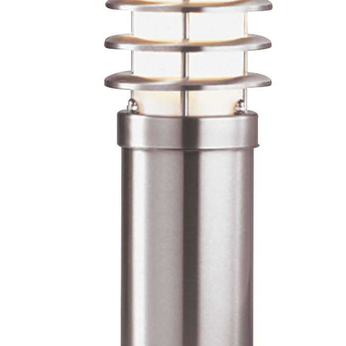 Searchlight  052-450 Louvre Outdoor Post - Stainless Steel Metal & Polycarbonate