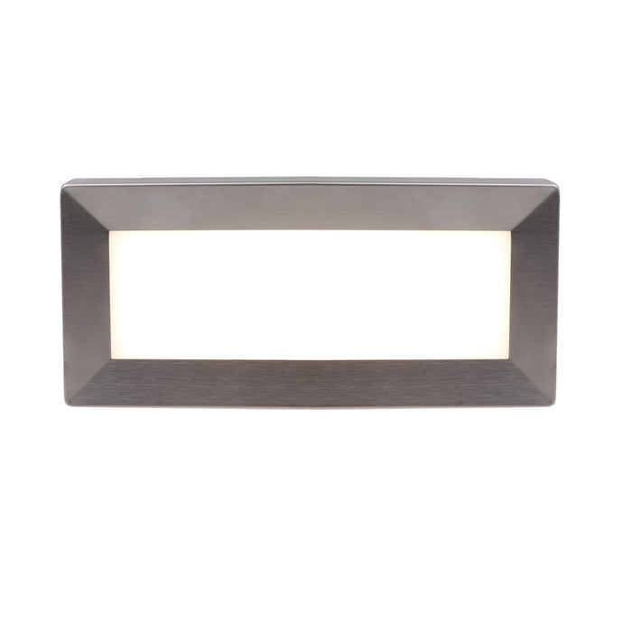Searchlight 0762 Ankle Outdoor Wall Light- Satin Silver Metal & Polycarbonate