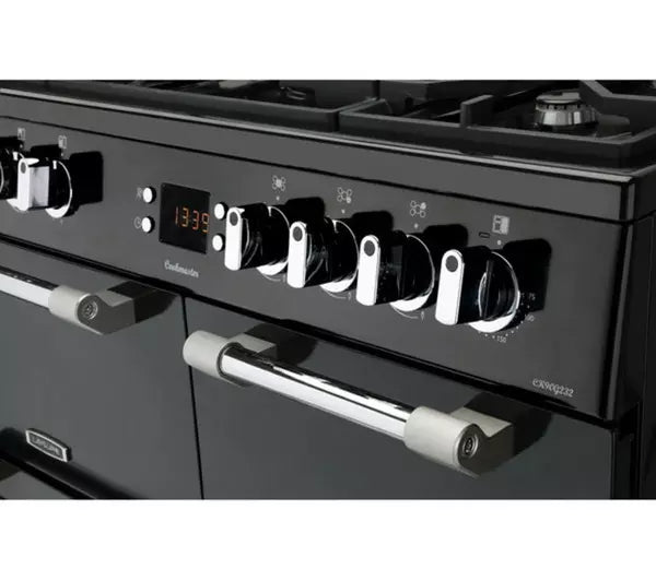 Leisure Cookmaster CK90G232K 90cm Gas Range Cooker with Electric Fan Oven - Black - A+/A Rated - Bonus Superstore