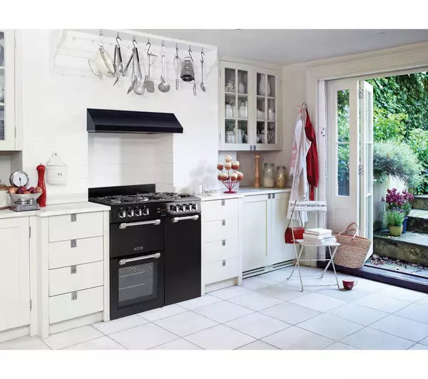 Leisure Cookmaster CK90G232K 90cm Gas Range Cooker with Electric Fan Oven - Black - A+/A Rated - Bonus Superstore