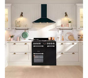 Leisure Cookmaster CK90G232K 90cm Gas Range Cooker with Electric Fan Oven - Black - A+/A Rated - Bonus Superstore