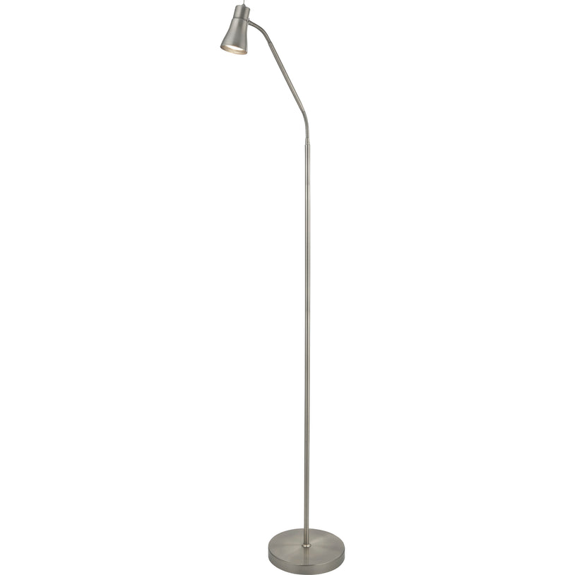 Searchlight  1007SS Jolly Floor Lamp - Satin Silver Metal