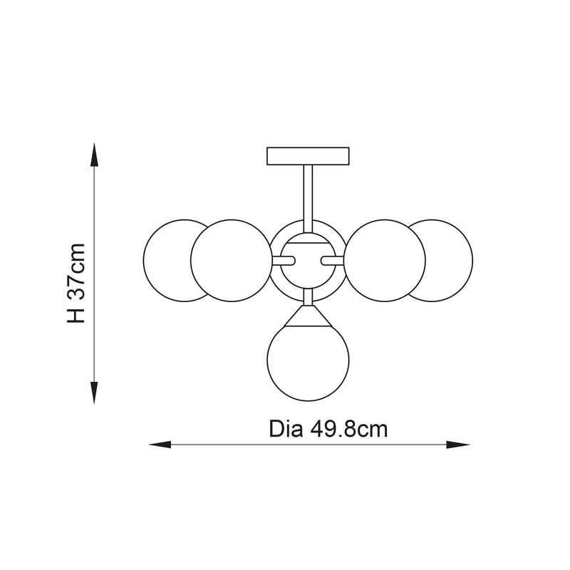 Oscar 6lt Semi flush - 101148 - Bonus Superstore