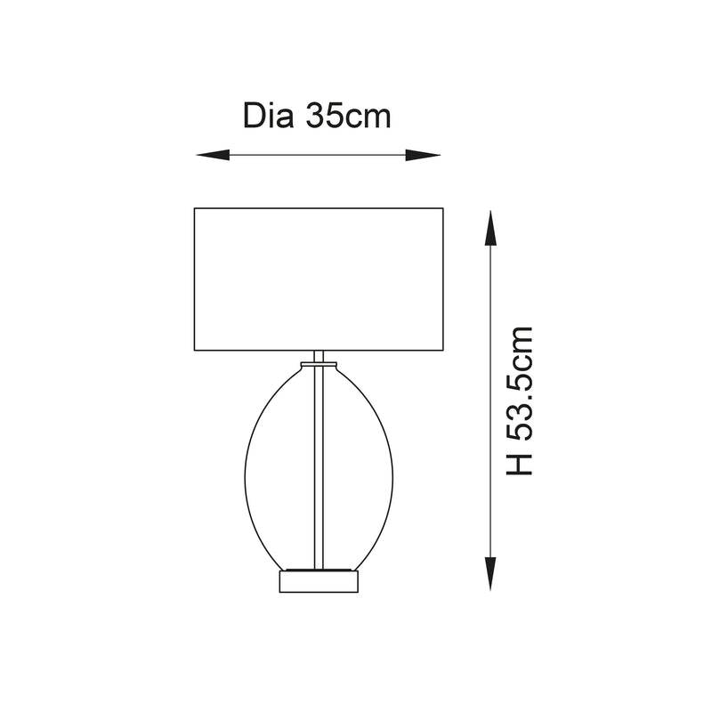 Endon Elin Dimple Touch Table - 101150