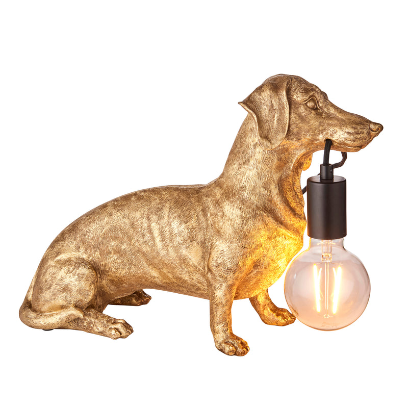 Endon Dachshund Table - Vintage Gold - 101187