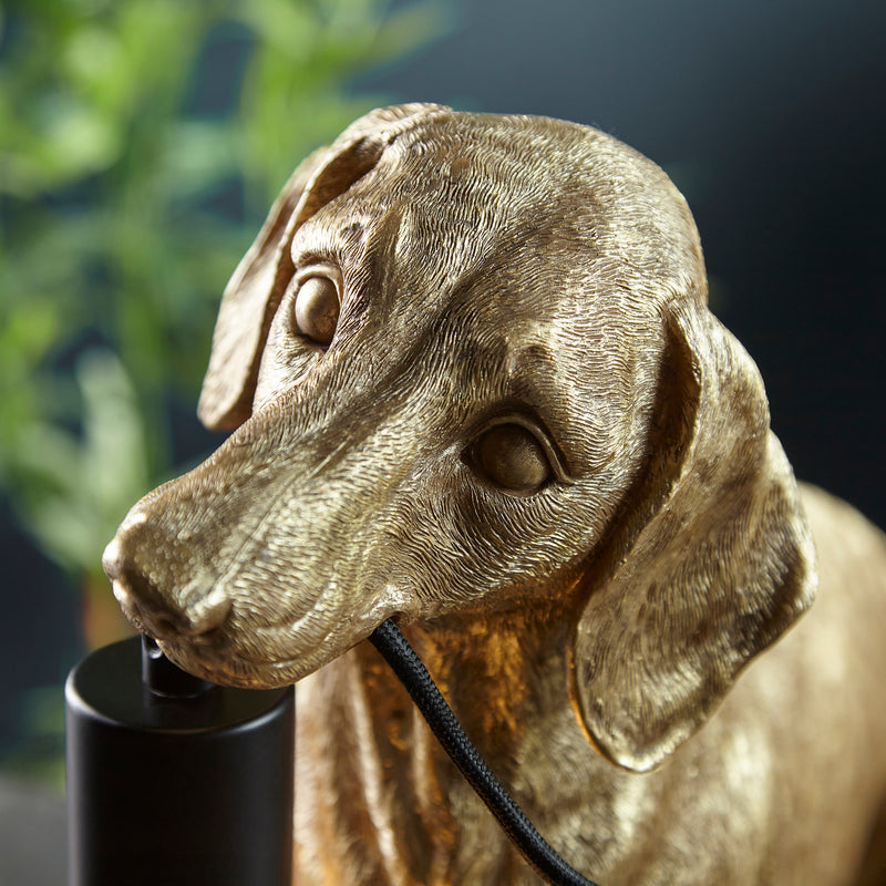 Endon Dachshund Table - Vintage Gold - 101187