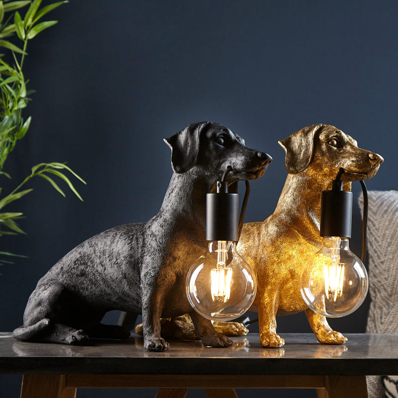 Endon Dachshund Table - Vintage Gold - 101187