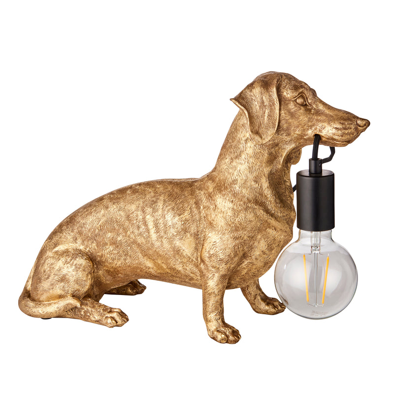 Endon Dachshund Table - Vintage Gold - 101187