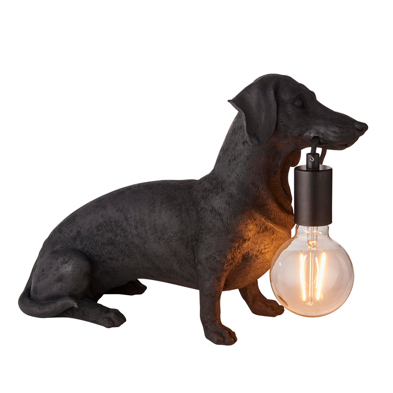 Endon Dachshund Table - Matt Black - 101188