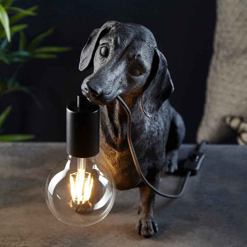 Endon Dachshund Table - Matt Black - 101188