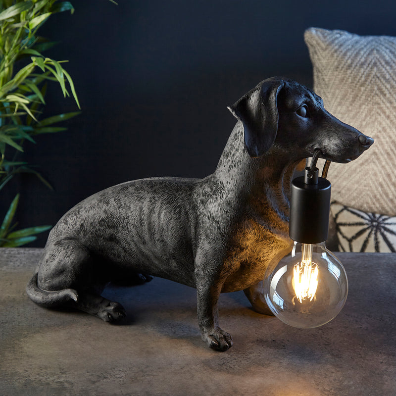 Endon Dachshund Table - Matt Black - 101188