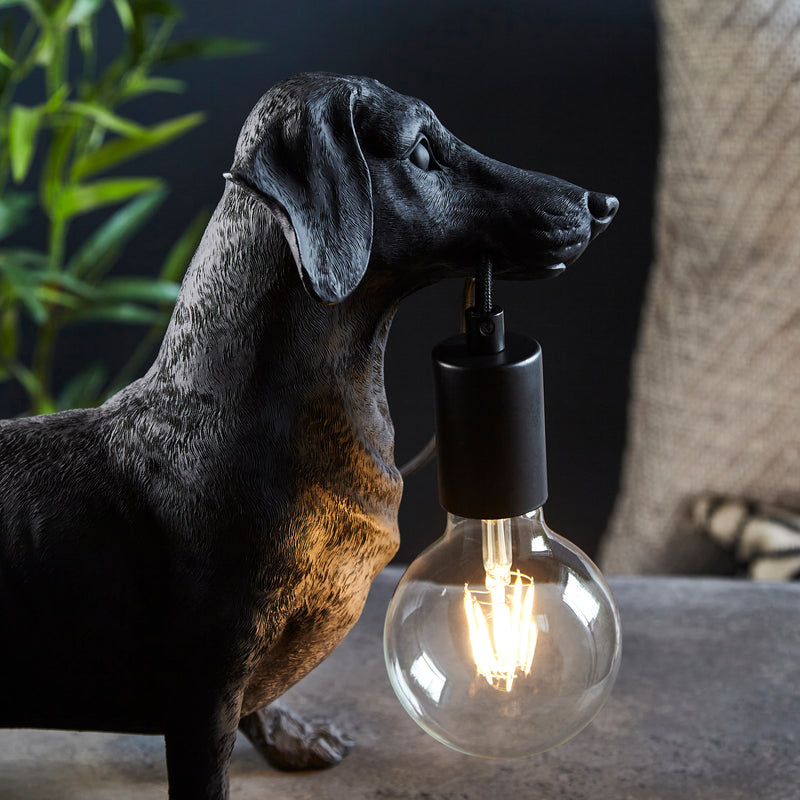 Endon Dachshund Table - Matt Black - 101188