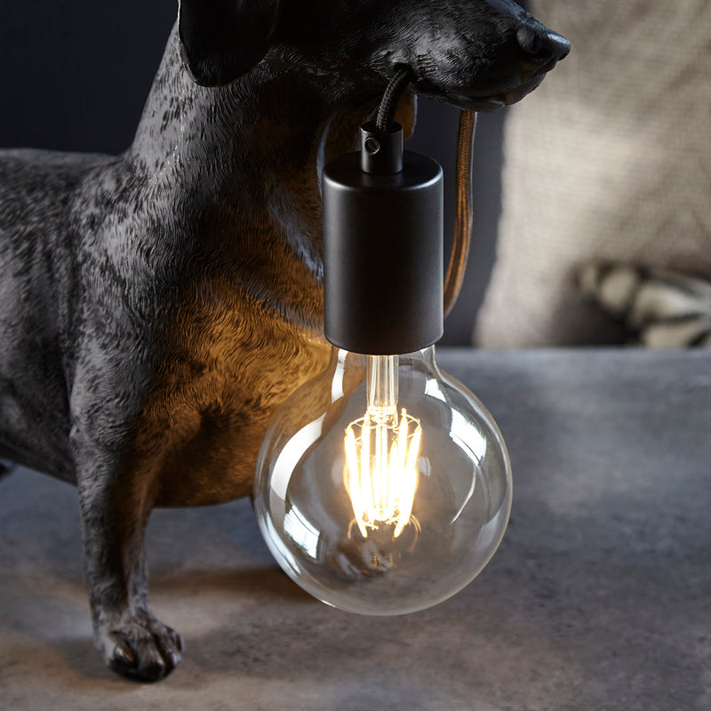 Endon Dachshund Table - Matt Black - 101188