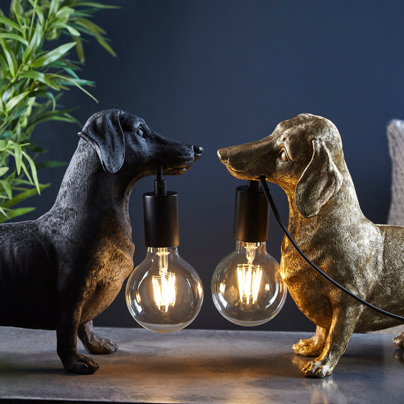 Endon Dachshund Table - Matt Black - 101188