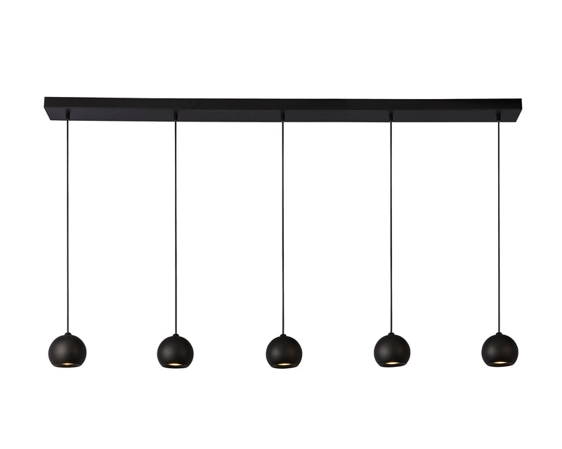 Searchlight  1014-5BK Eindhoven 5Lt Bar Pendant - Sand Black Metal
