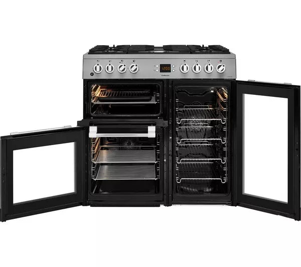 LEISURE CK90F530X 90 cm Dual Fuel Range Cooker - Stainless Steel & Chrome - Bonus Superstore