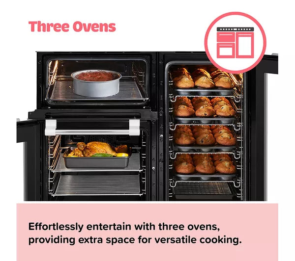 LEISURE CK90F530X 90 cm Dual Fuel Range Cooker - Stainless Steel & Chrome - Bonus Superstore