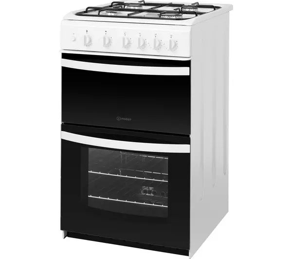 INDESIT ID5G00KMW GAS COOKER TWIN CAVITY WH 50CM