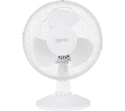 IGENIX DF9010 Portable 9" Desk Fan - White - Bonus Superstore