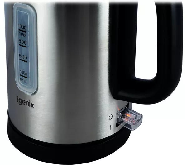 Igenix IGK01022SS 1 Litre 2.2kW Jug Kettle Stainless Steel
