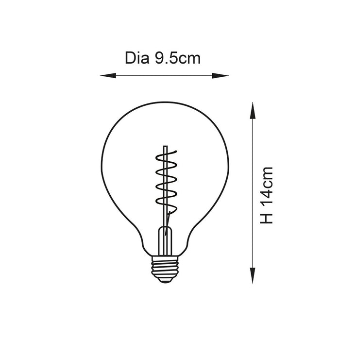 Endon Spiral E27 Filament light bulb