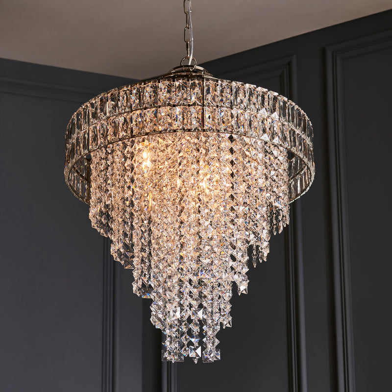 Endon 104295 Beatrice 7lt Tiered Pendant - Chrome
