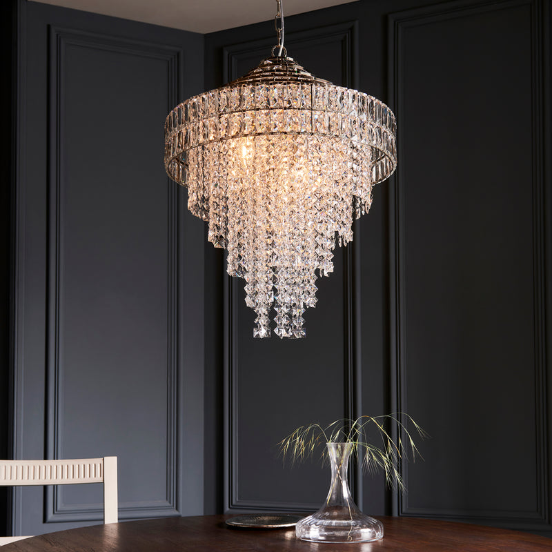 Endon 104295 Beatrice 7lt Tiered Pendant - Chrome