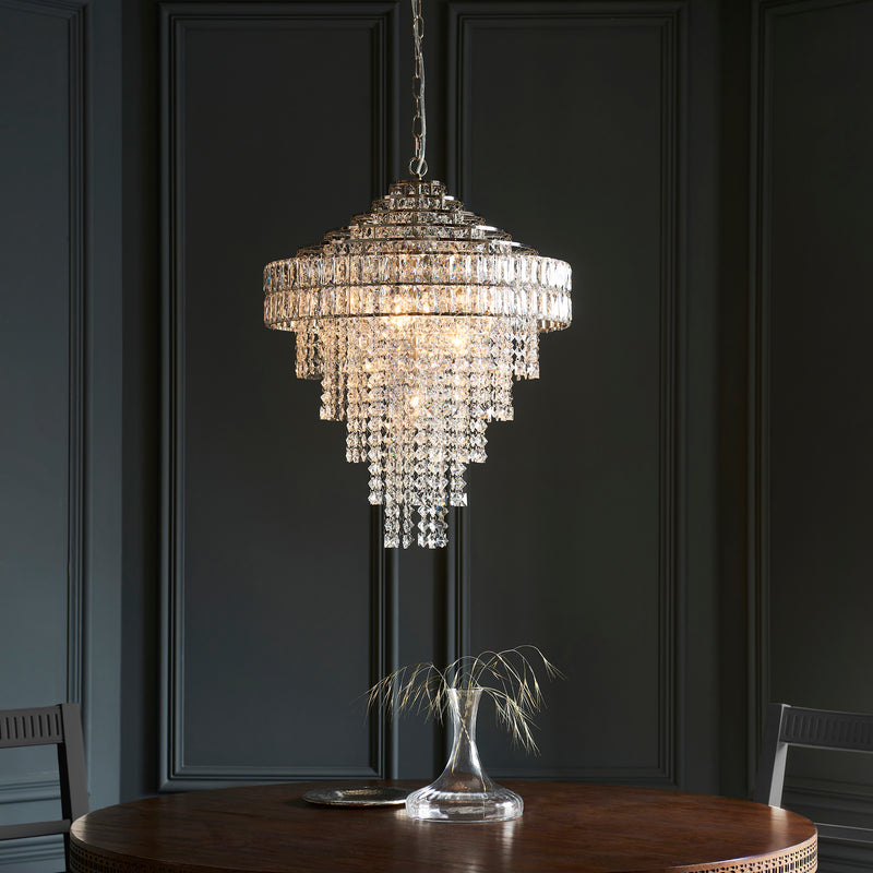 Endon 104295 Beatrice 7lt Tiered Pendant - Chrome