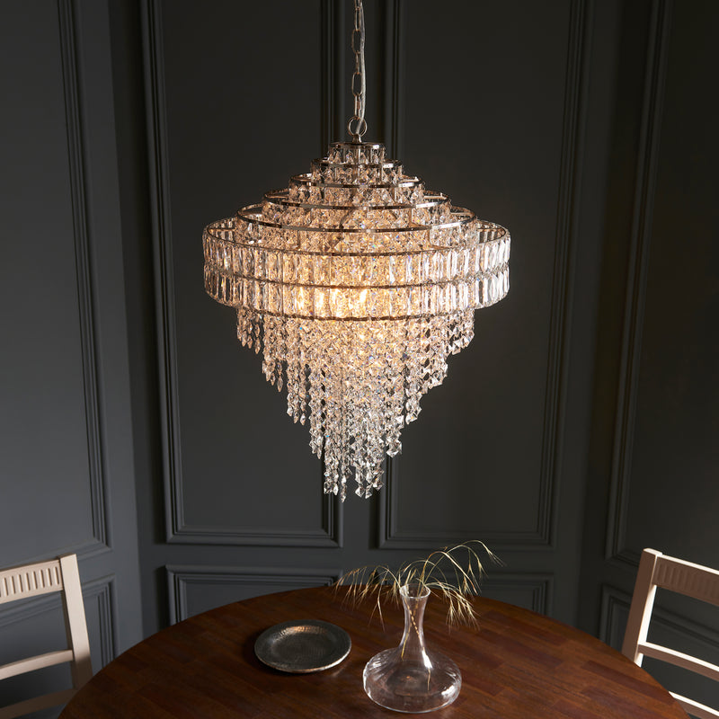 Endon 104295 Beatrice 7lt Tiered Pendant - Chrome