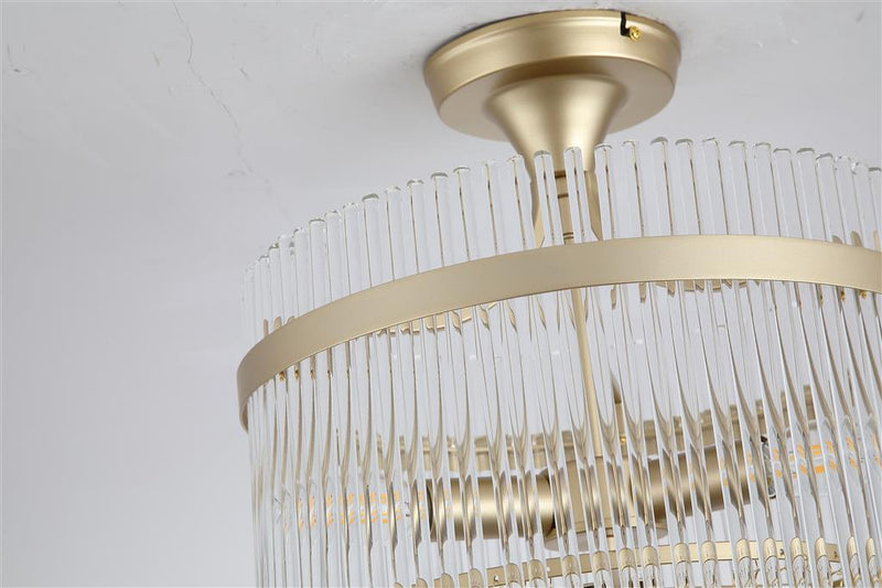 Searchlight 11300-3GO Lara 3Lt Semi Flush - Gold