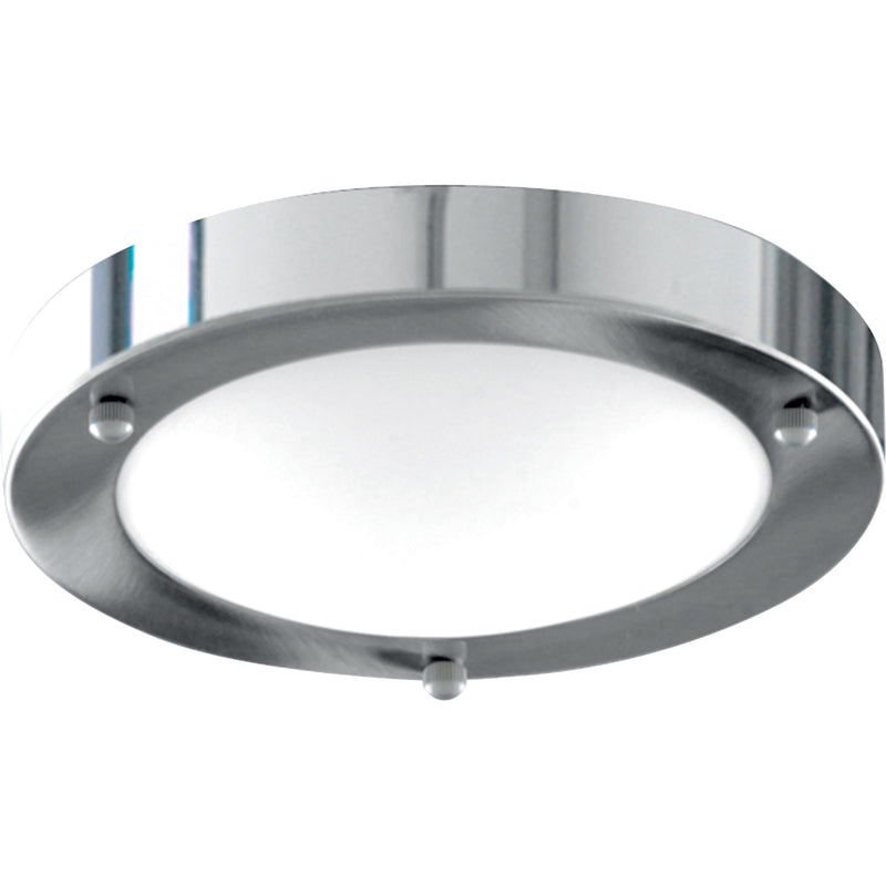 Searchlight  1131-31CC Dublin  Flush  - Chrome Metal & Acid Glass - Bonus Superstore
