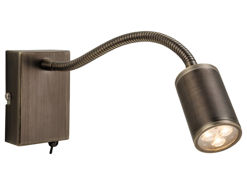 Firstlight Orion LED Flexi Wall Light (Switched) 3454BZ