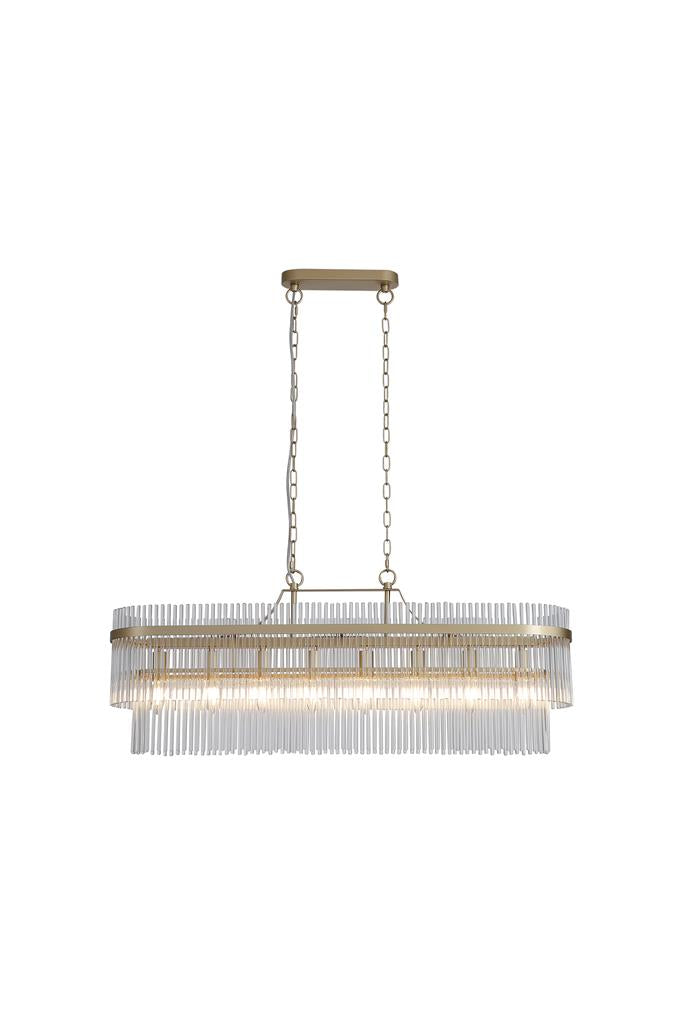 Searchlight 11400-8GO Lara 8Lt Oval Pendant - Gold
