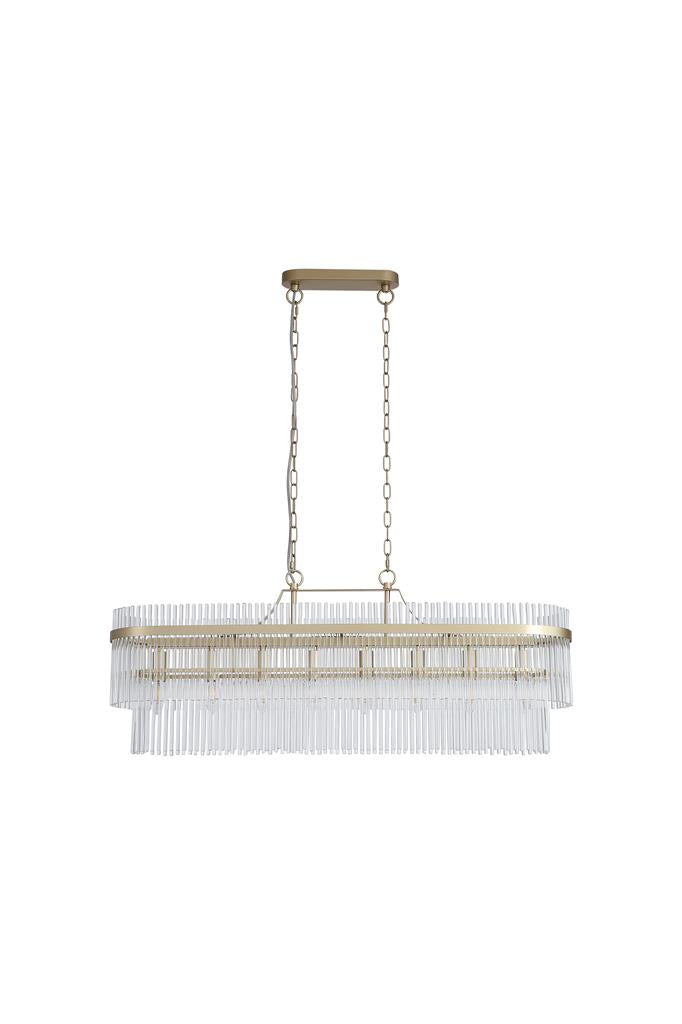 Searchlight 11400-8GO Lara 8Lt Oval Pendant - Gold