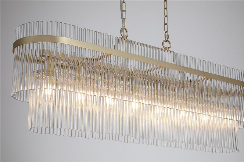 Searchlight 11400-8GO Lara 8Lt Oval Pendant - Gold