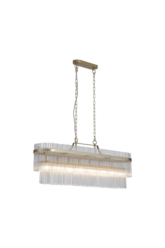 Searchlight 11400-8GO Lara 8Lt Oval Pendant - Gold