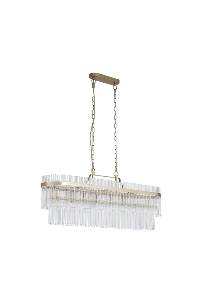 Searchlight 11400-8GO Lara 8Lt Oval Pendant - Gold