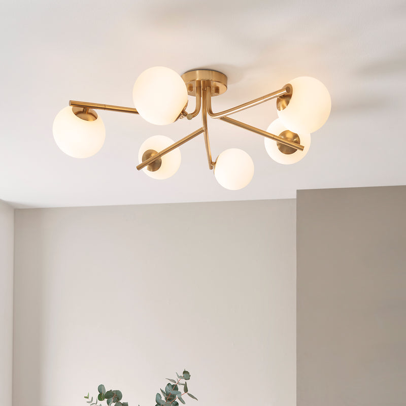 Endon 118651 Aaron 6lt Semi flush