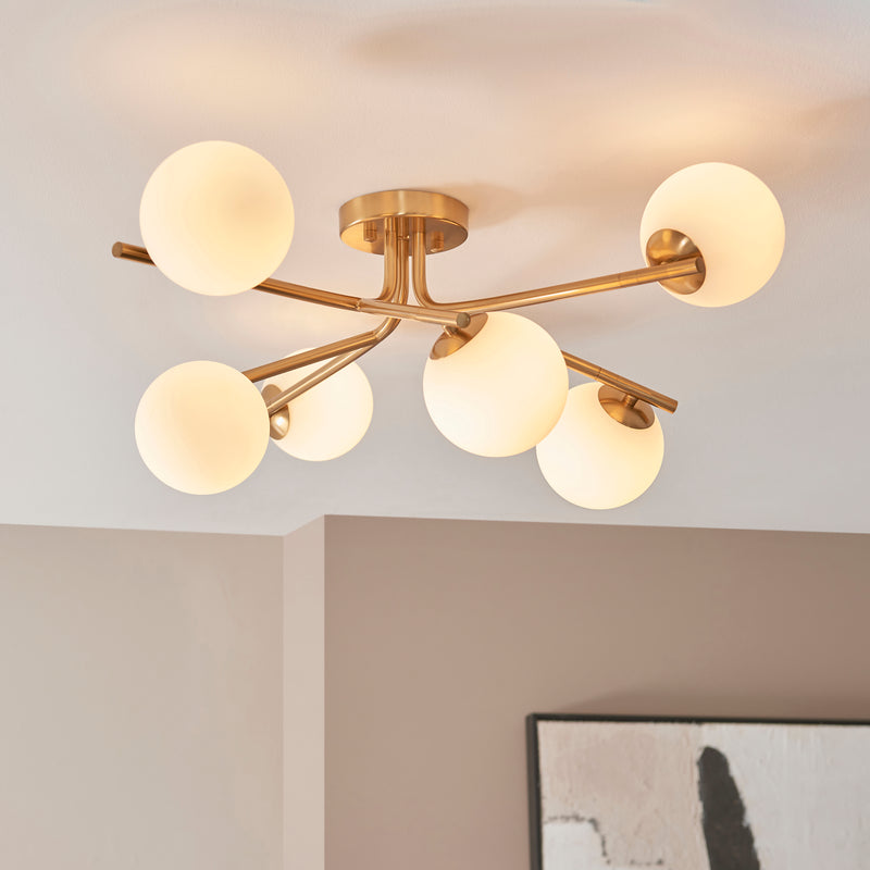 Endon 118651 Aaron 6lt Semi flush
