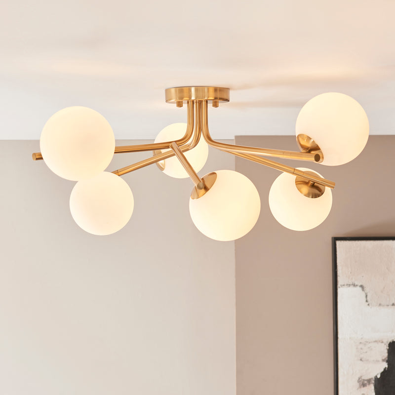 Endon 118651 Aaron 6lt Semi flush