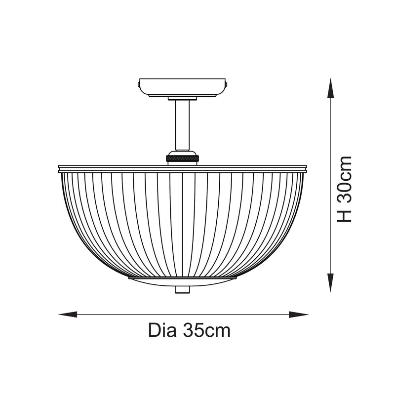 Endon 118750 Somerset Uplighter Flush