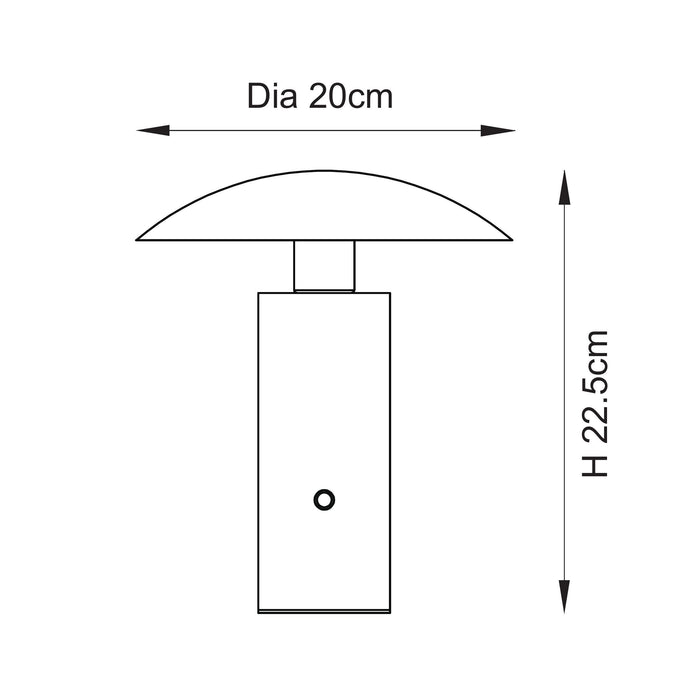 Endon 118935 Sunset Rechargeable Table
