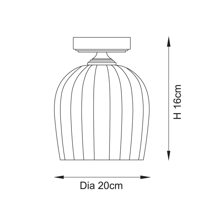 Endon 120623 Ashcroft Ribbed Flush