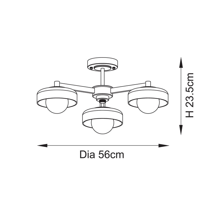Endon 120631 Boss 3lt Semi Flush
