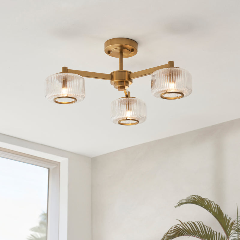 Endon 120634 Stamford 3lt Semi Flush